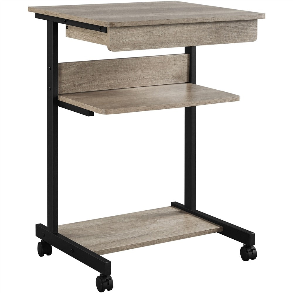 Yaheetech Rolling Computer Desk with Drawer & Keyboard Tray - Image 2