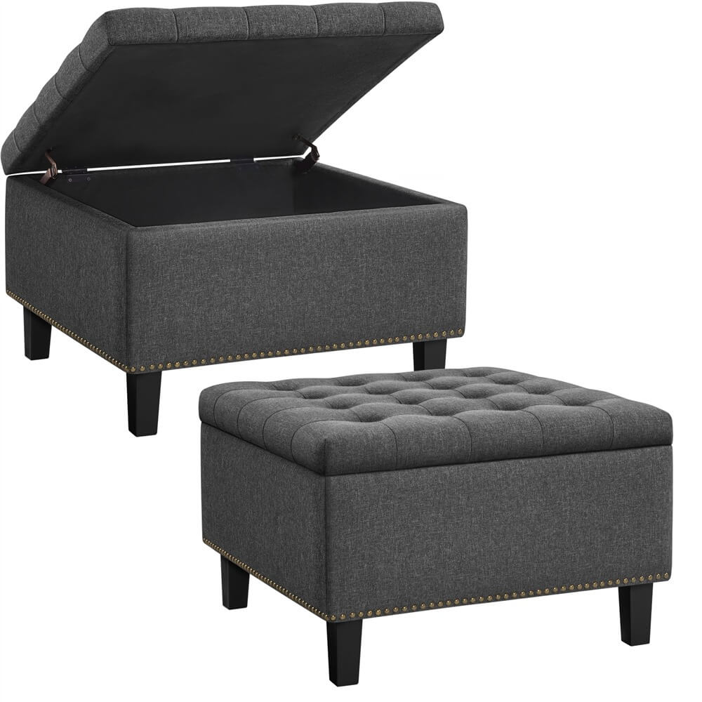 Yaheetech 28-inch Entryway Ottoman Bench with Storage - Image 2