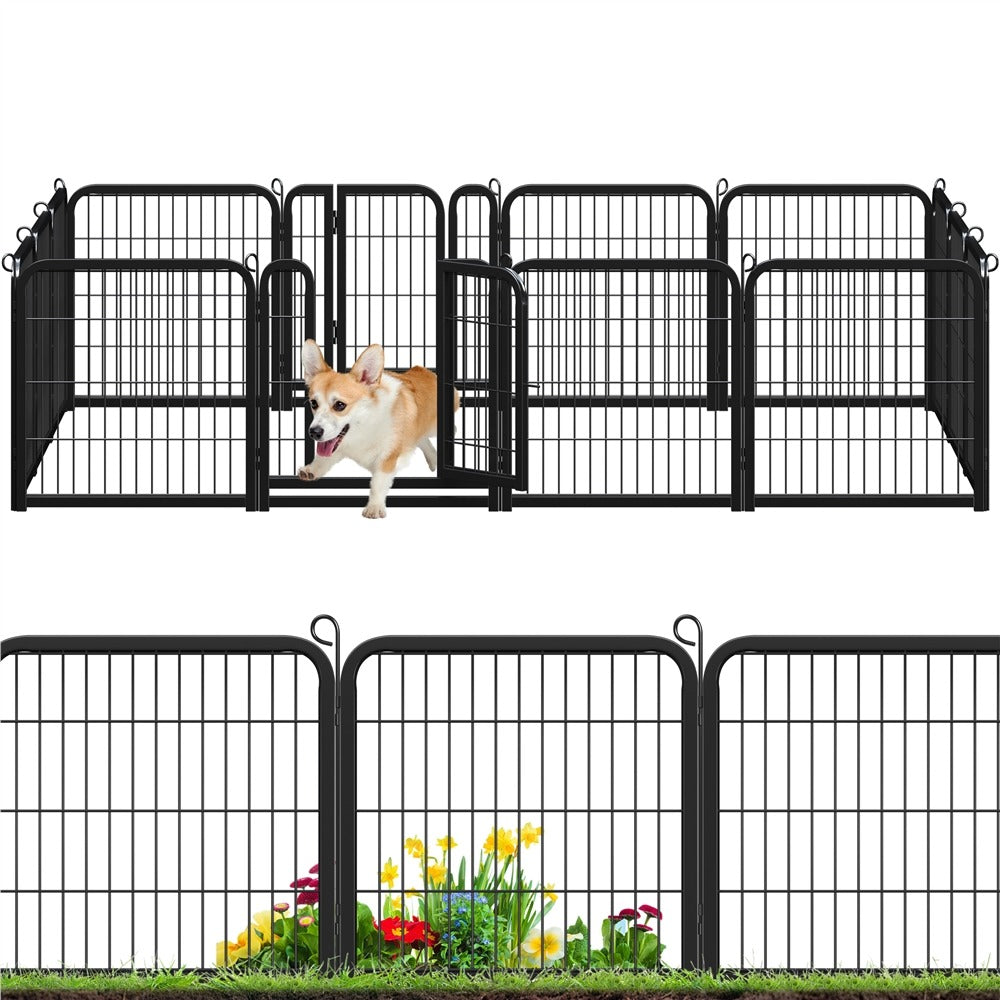 Yaheetech Dog Playpen Outdoor. 24 inch 16/12 Panels - Image 5