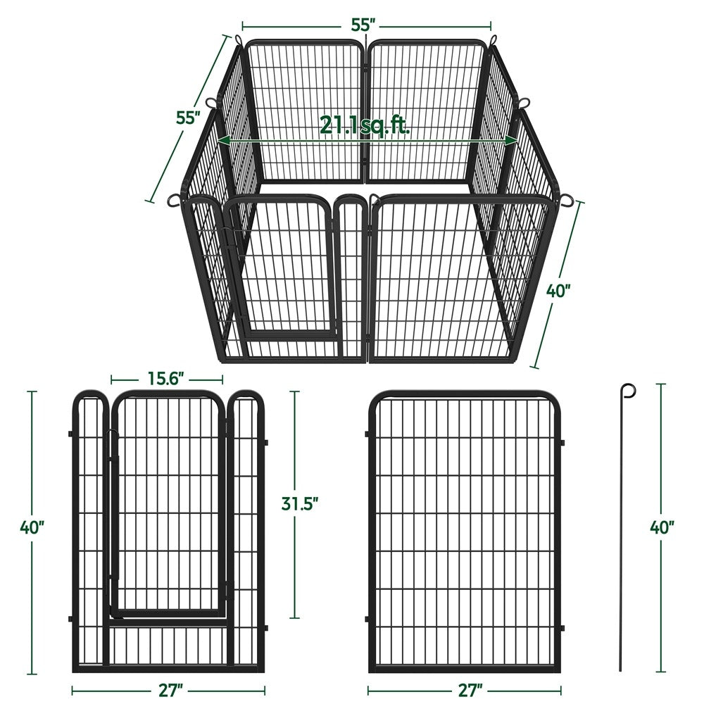 Yaheetech 39.5?? Tall. 8 Panels Dog Playpen - Image 3