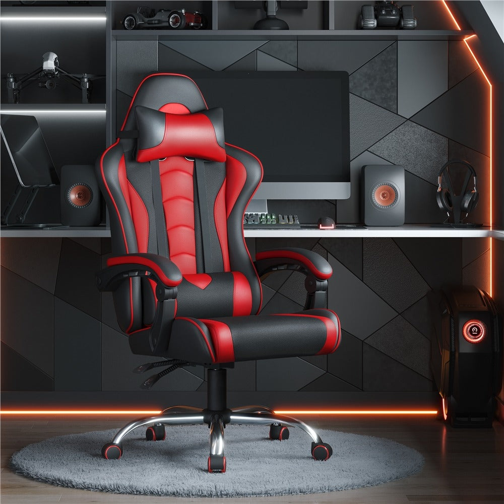 Yaheetech Computer Office Chair with Headrest and Massage Lumbar Support - Image 9