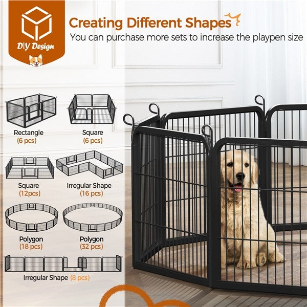 Yaheetech Wide Panel Dog Playpen. 12 Panels 24/32 inch - Image 5
