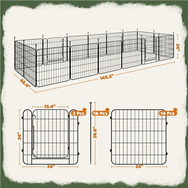 Yaheetech Expandable Dog Playpen. 16 Panel 24/32 inch - Image 4