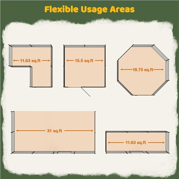 Yaheetech Expandable Dog Playpen. 16 Panel 24/32 inch - Image 5