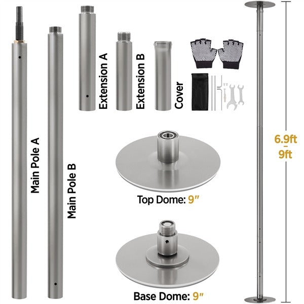 Yaheetech Portable Dancing Pole Height Adjustable 6.9ft-9ft - Image 4