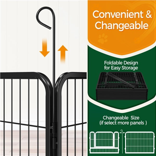 Yaheetech Wide Panel Dog Playpen. 12 Panels 24/32 inch - Image 6