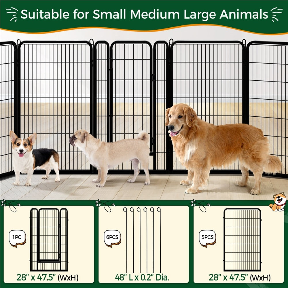 Yaheetech 47.5?? Tall 6/8 Panels Dog Playpen Outdoor - Image 7