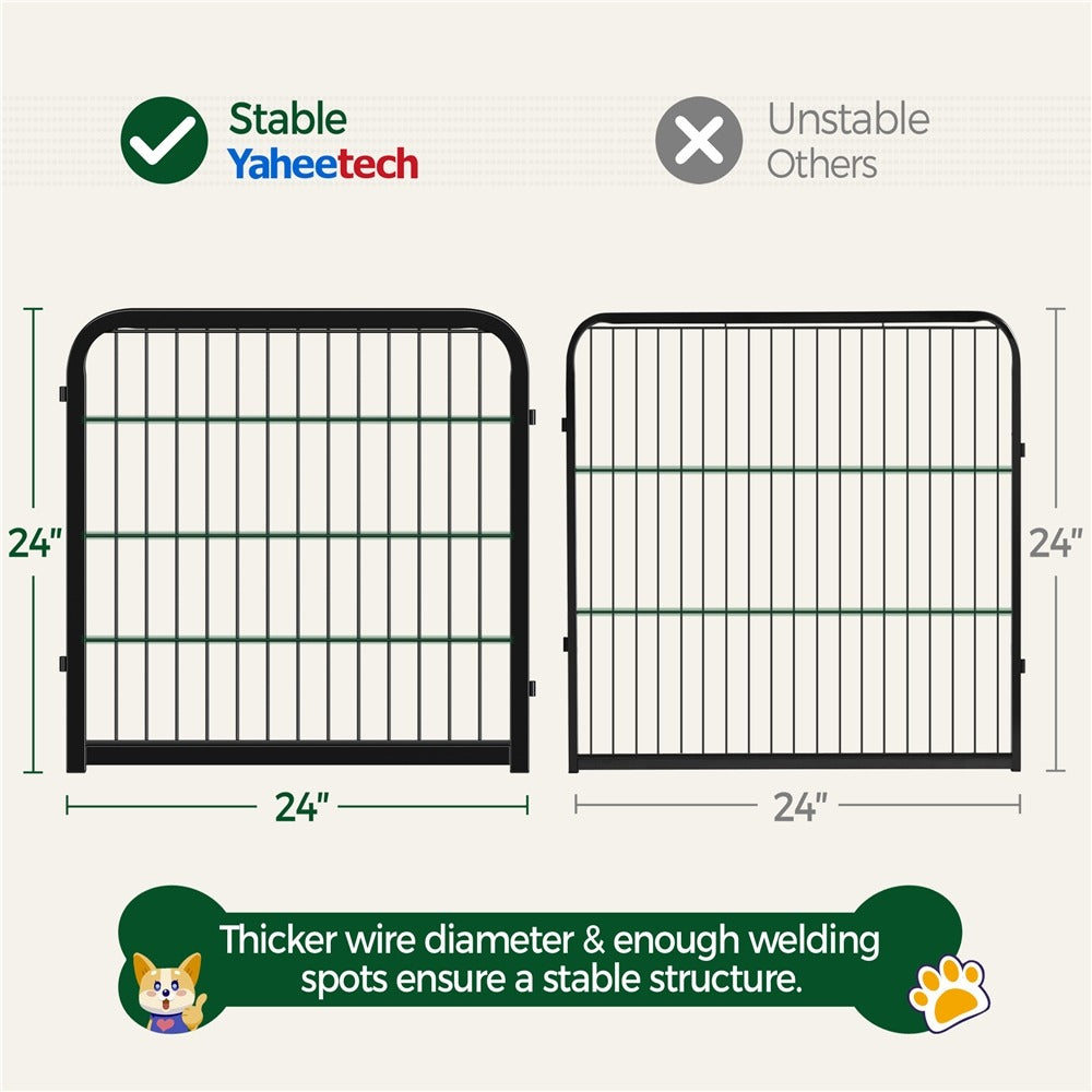 Yaheetech Dog Playpen Outdoor. 24 inch 16/12 Panels - Image 7