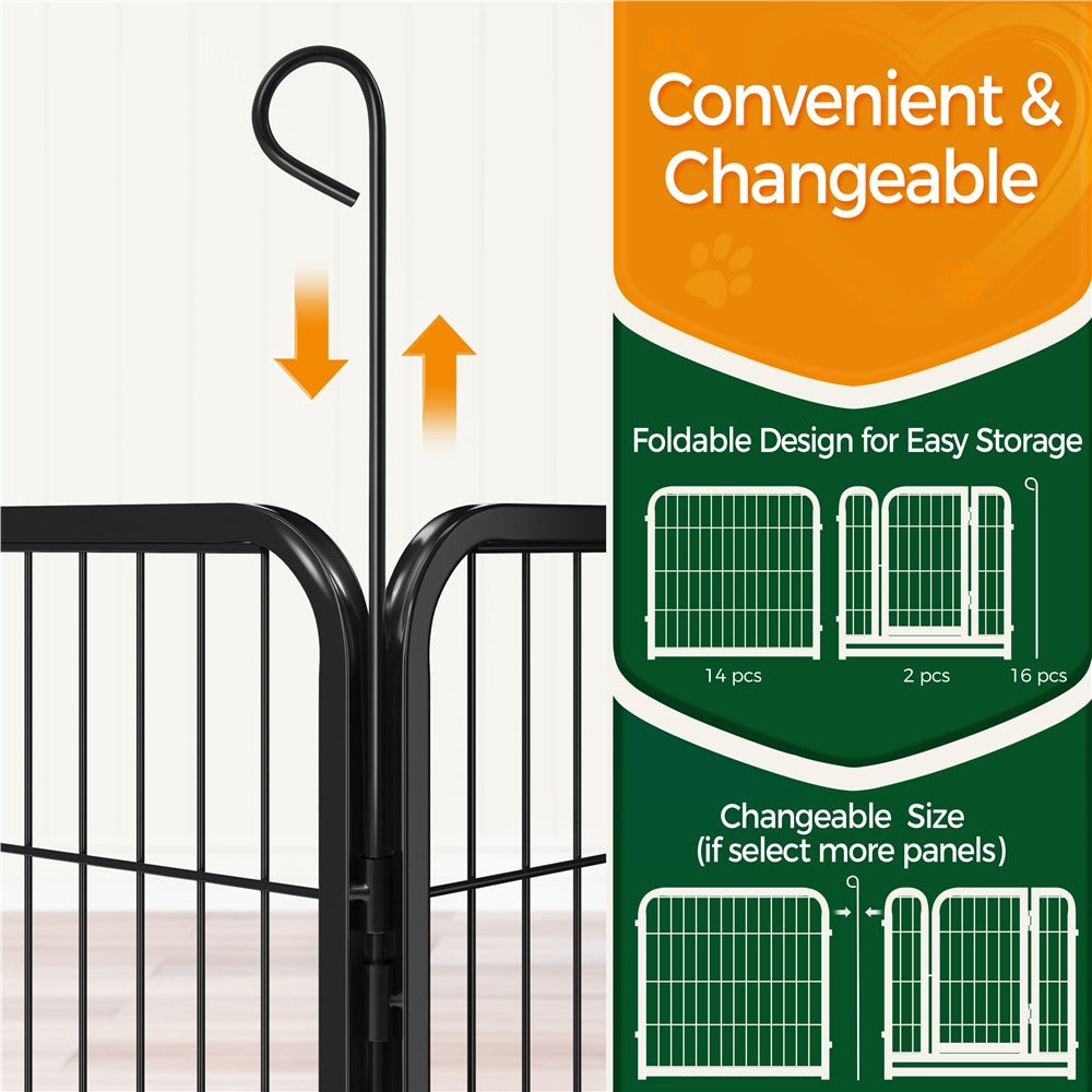 Yaheetech Dog Playpen Outdoor. 24 inch 16/12 Panels - Image 8