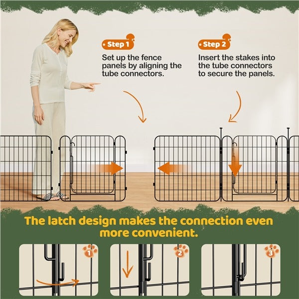Yaheetech Expandable Dog Playpen. 16 Panel 24/32 inch - Image 9