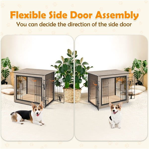Yaheetech 27.5''/38'' Dog Crate Furniture with Cushion - Image 7