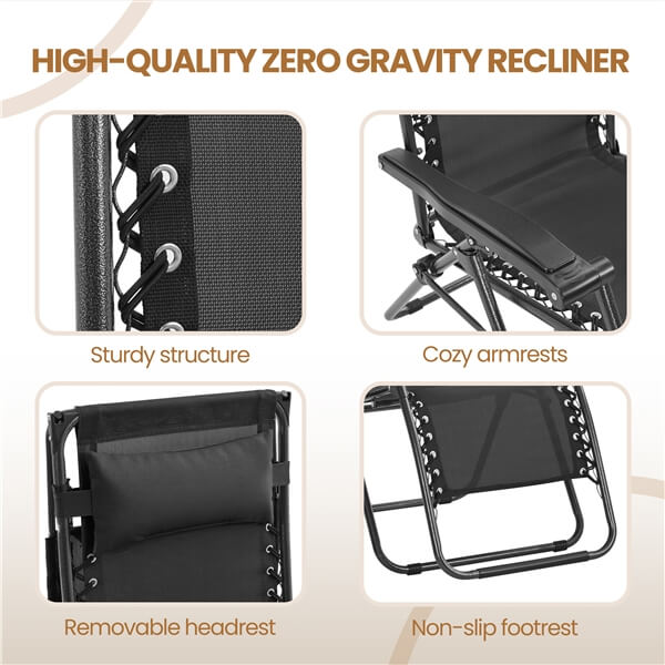 Yaheetech Outdoor Zero Gravity Chair - Image 5