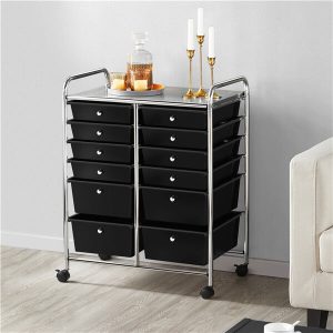 Yaheetech 12 Drawers Rolling Storage Cart