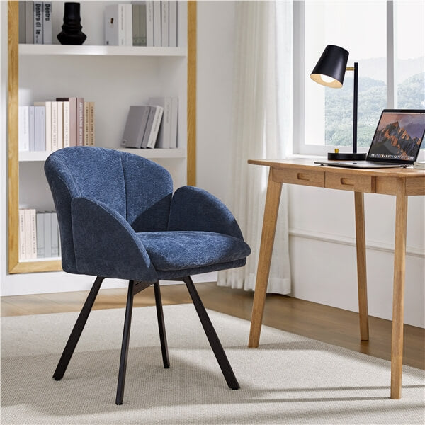 Yaheetech Flower-shaped Chenille Accent Armchair - Image 4