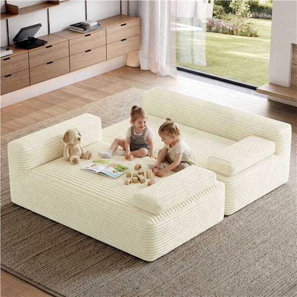 Yaheetech 110a 3 Corduroy Modular Sectional Sofa - Image 5