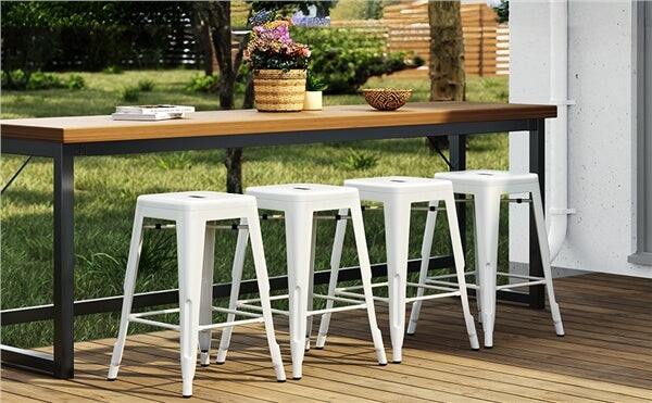 Yaheetech 24?? Height Metal Bar Stools - Image 3