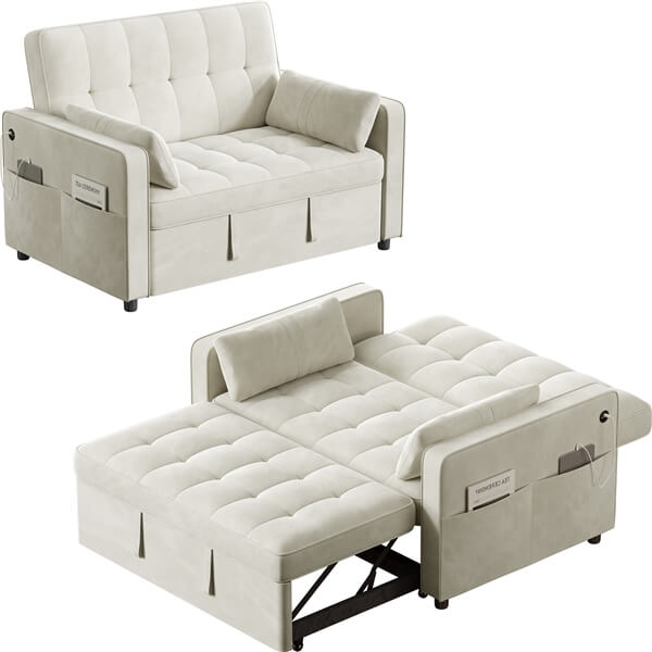 Yaheetech 3-in-1 Pull-Out Sofa Bed - Image 6