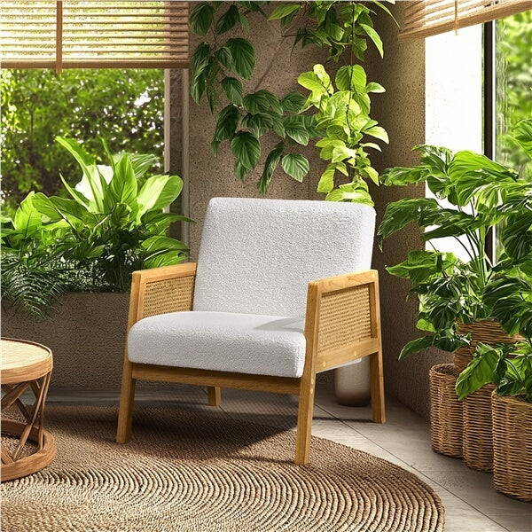 Yaheetech Modern Armchair with Wood Legs - Image 11