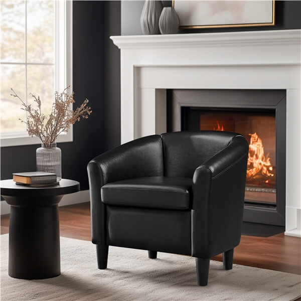 Yaheetech Upholstered Barrel Chair - Image 8