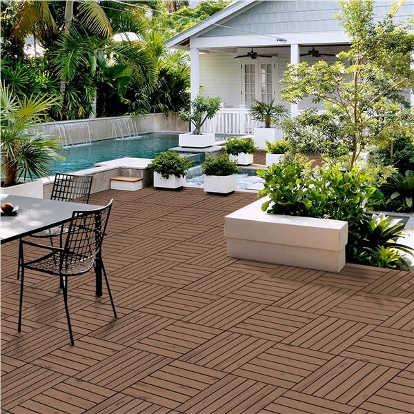 Yaheetech 27pcs Acacia Wood.Interlocking Deck Tiles - Image 10