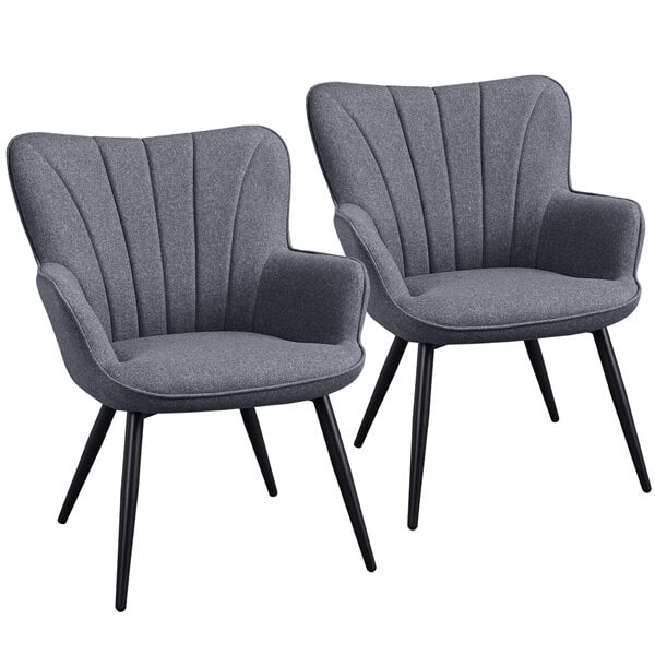 Yaheetech Pleated Fabric Armchair - Image 8