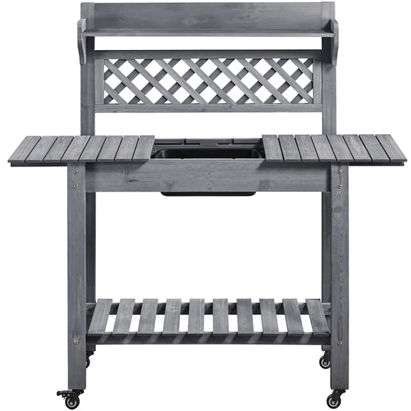 Yaheetech Potting Bench Table Removable Sink/Storage Shelf - Image 2