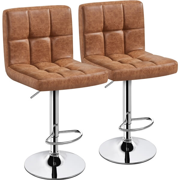 Yaheetech Adjustable PU Leather Swivel Barstools - Image 19
