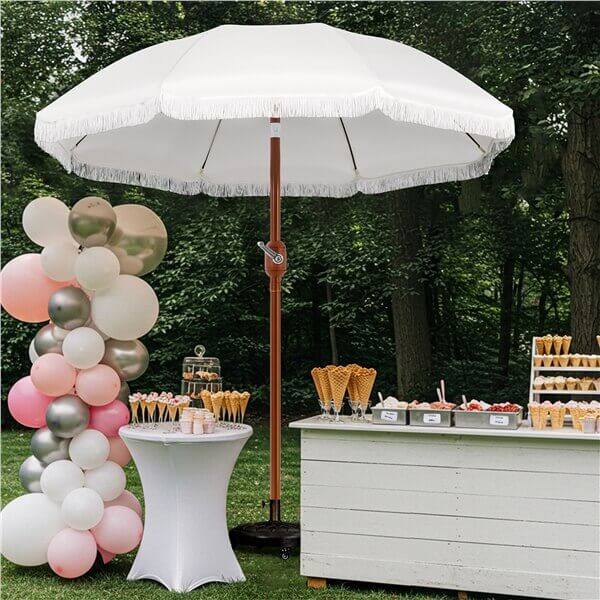 9ft Eight-Rib Holiday Style Patio Umbrella - Image 4