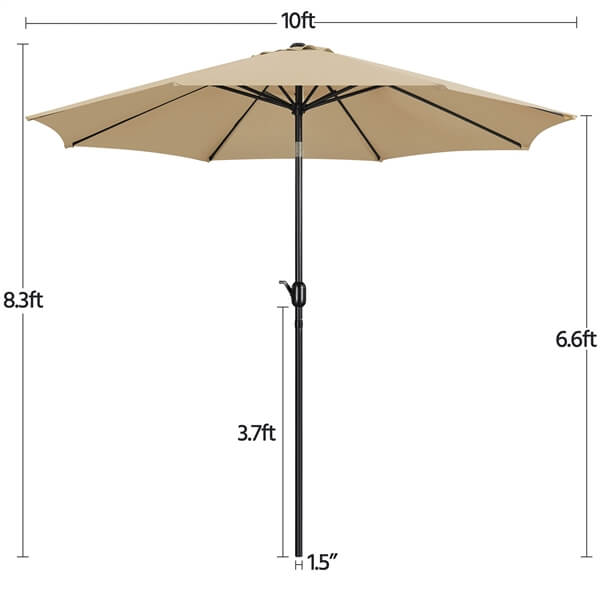 Yaheetech 10FT Patio Umbrella - Image 4