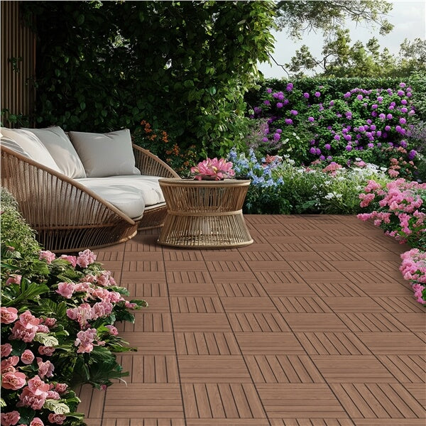 Yaheetech 27pcs Acacia Wood.Interlocking Deck Tiles - Image 14