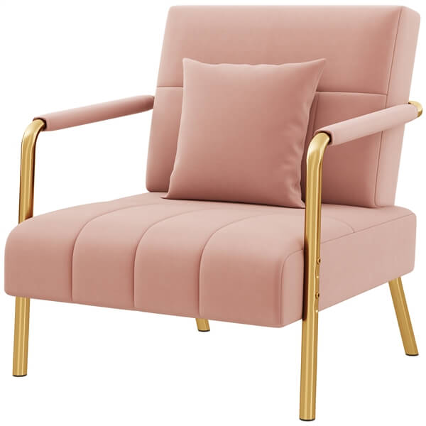 Yaheetech 30?? W Velvet Accent Armchair with Cozy Pillow - Image 17