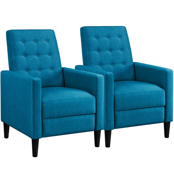Yaheetech Fabric Recliner Chair Mid-Century Modern Recliner - Image 10