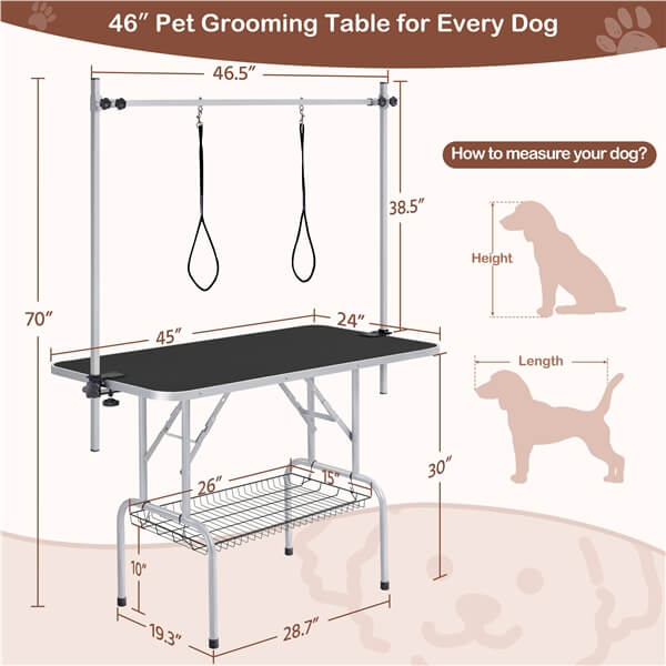 Yaheetech 46'' Pet Grooming Table for Large Dogs - Image 5