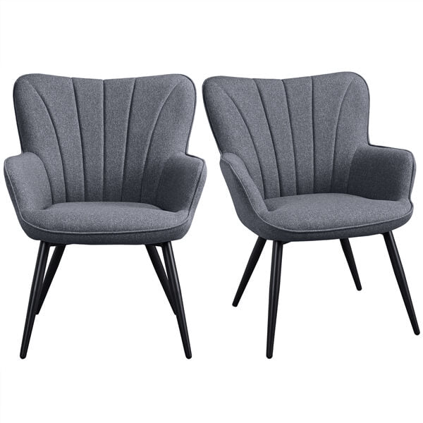 Yaheetech Pleated Fabric Armchair - Image 9