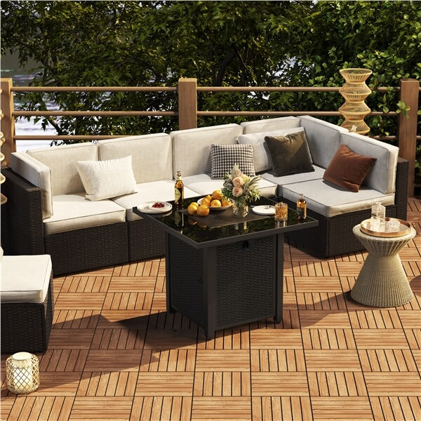 Pack of 10 Interlocking Wood Flooring Tiles - Image 3
