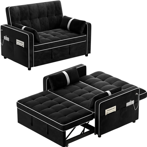 Yaheetech 3-in-1 Pull-Out Sofa Bed - Image 2