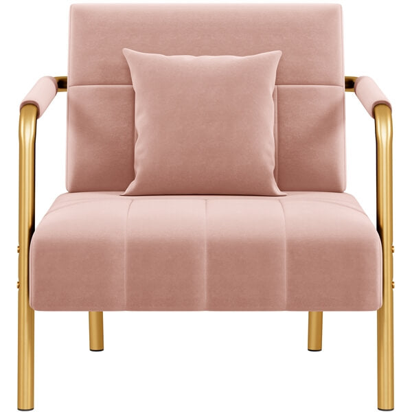 Yaheetech 30?? W Velvet Accent Armchair with Cozy Pillow - Image 18