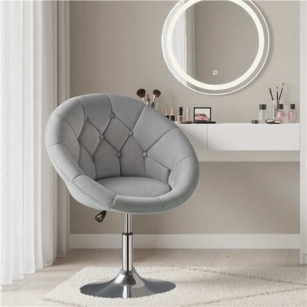 Yaheetech Height Adjustable Modern Round Barrel Chair - Image 7