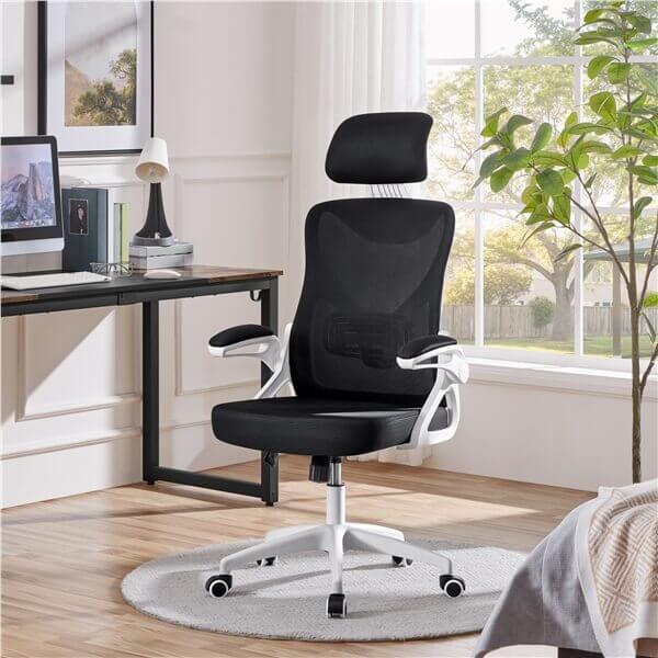 Yaheetech High Back Mesh Office Chair with 90?? Flip-up Armrest - Image 3