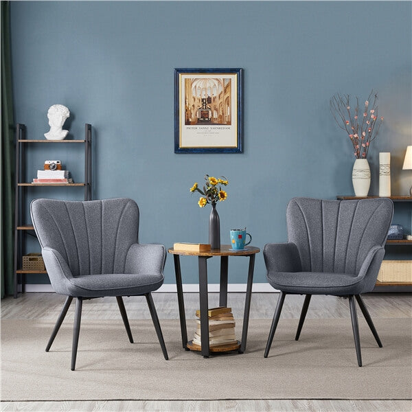 Yaheetech Pleated Fabric Armchair - Image 10