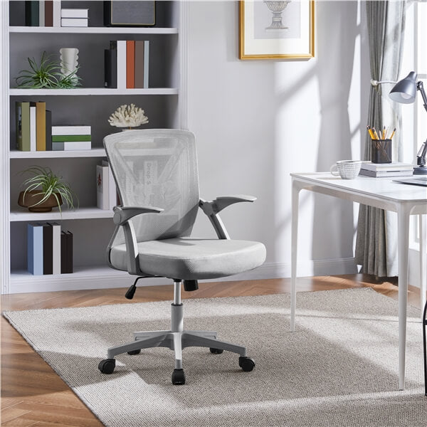 Yaheetech Computer Mesh Chair with Flip-up Arms Adjustable Height - Image 3