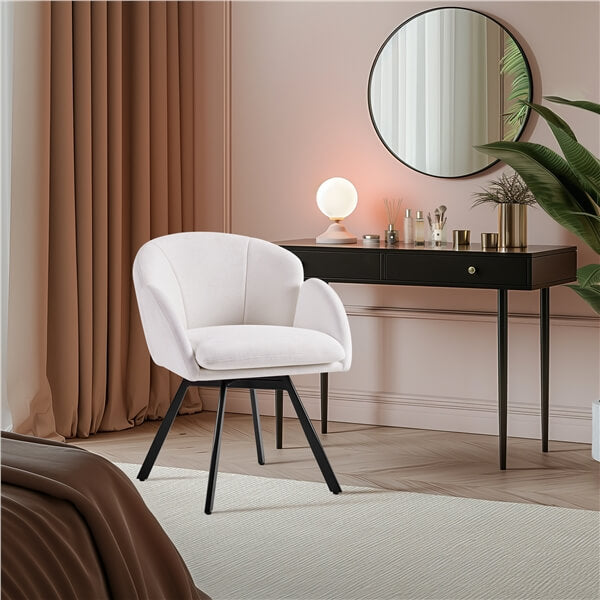 Yaheetech Flower-shaped Chenille Accent Armchair - Image 9