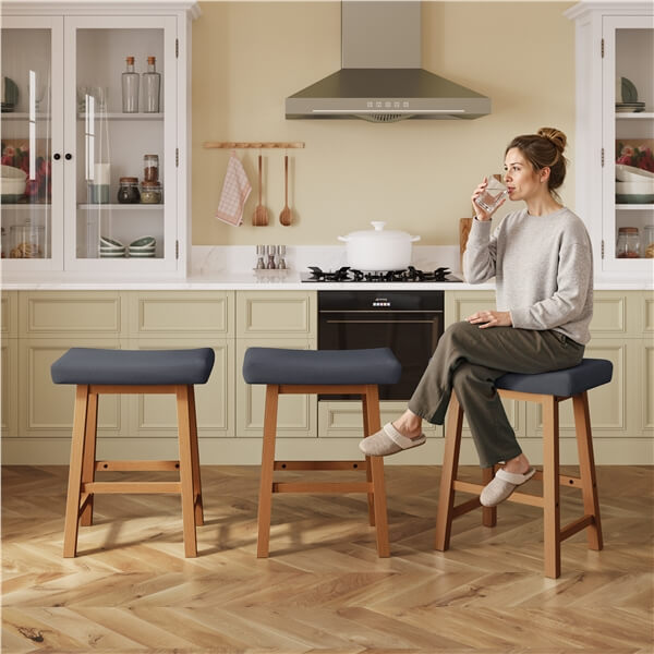 Set of 3 Farmhouse Counter Height Bar Stools - Image 8
