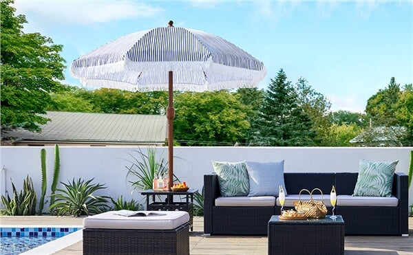 Yaheetech7.5ft Eight-Rib Holiday Style Patio Umbrella - Image 8