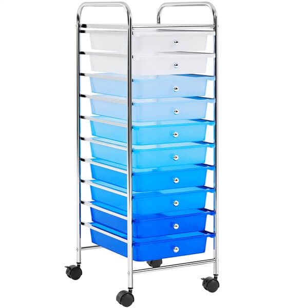 Yaheetech 10 Drawer Rolling Storage Cart - Image 3