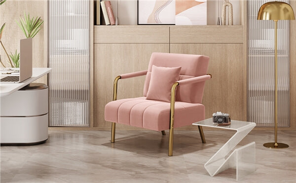 Yaheetech 30?? W Velvet Accent Armchair with Cozy Pillow - Image 20