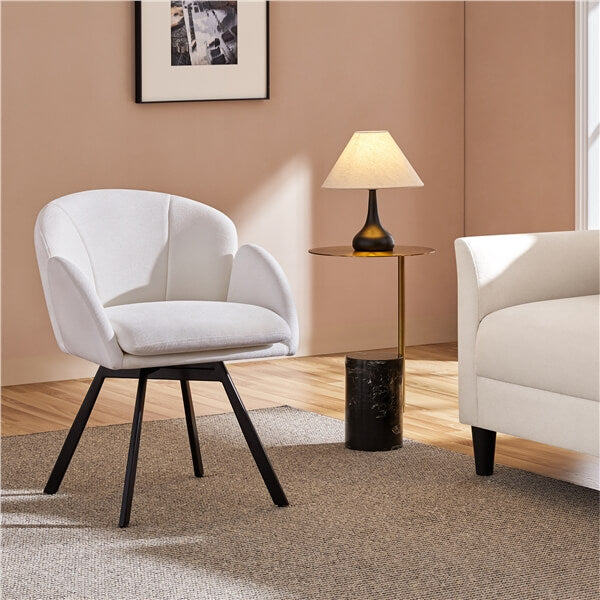 Yaheetech Flower-shaped Chenille Accent Armchair - Image 7