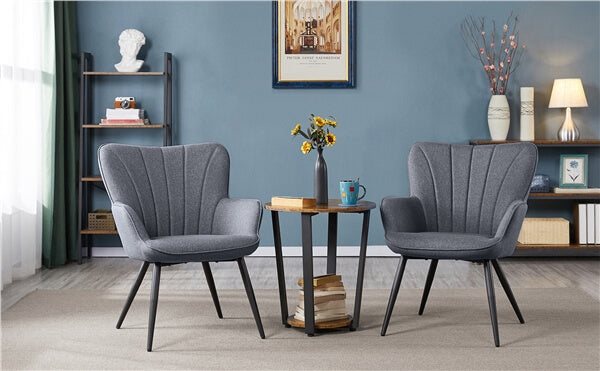 Yaheetech Pleated Fabric Armchair - Image 11