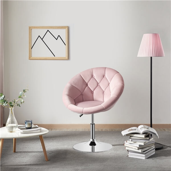 Yaheetech Height Adjustable Modern Round Barrel Chair - Image 9