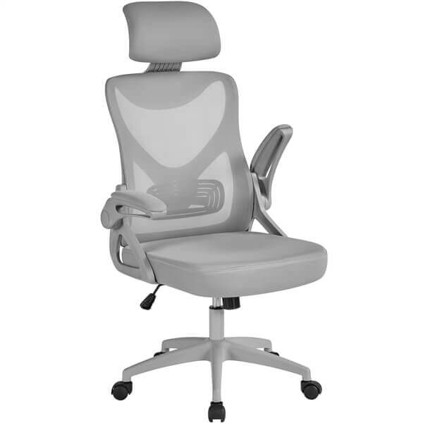 Yaheetech High Back Mesh Office Chair with 90?? Flip-up Armrest - Image 7